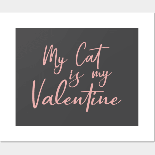 My Cat Is My Valentine Mask Posters and Art